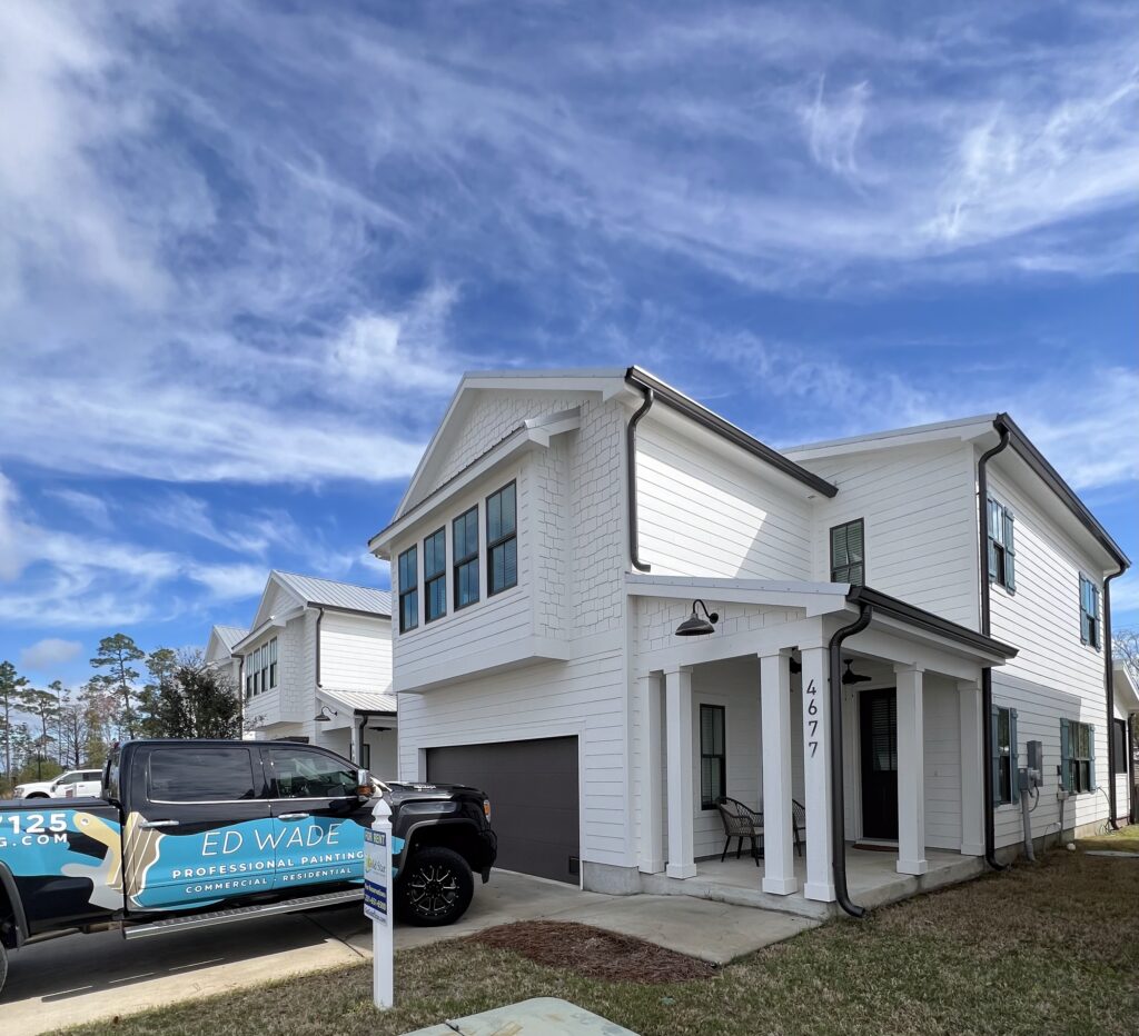 Painted coastal Alabama home exterior